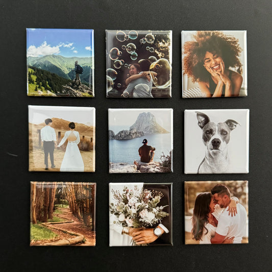 Square Photo Magnets (set of 9)