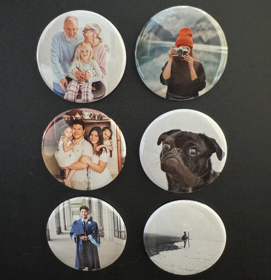 Round Photo Magnets (set of 6)